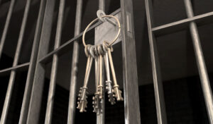 Jain Cell keys in prison cell door